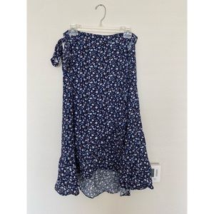 Madewell midi wrap skirt